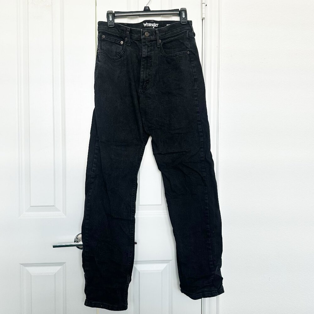 Men's Black Wrangler Regular Fit Jeans